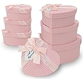 Set of 3 Heart Shaped Boxes for Flowers Packaging Pink Gift Boxes with Lids for Present Heart Shaped Flower Boxes for Arrangements Floral Gift Boxes for Bridesmaid, Proposal, Wedding, Birthday, Baby Showers