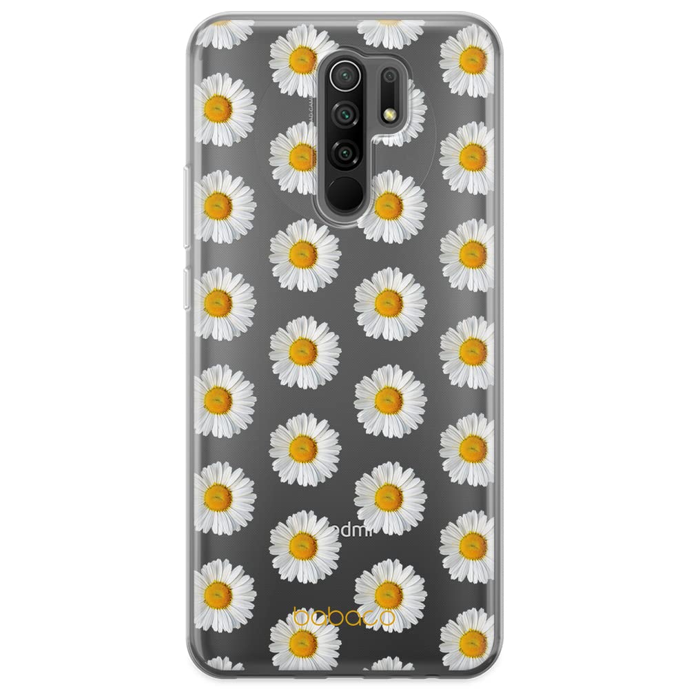 Babaco ERT GROUP mobile phone case for Xiaomi REDMI 9 original and officially Licensed pattern Flowers 009 optimally adapted to the shape of the mobile phone, partially transparent