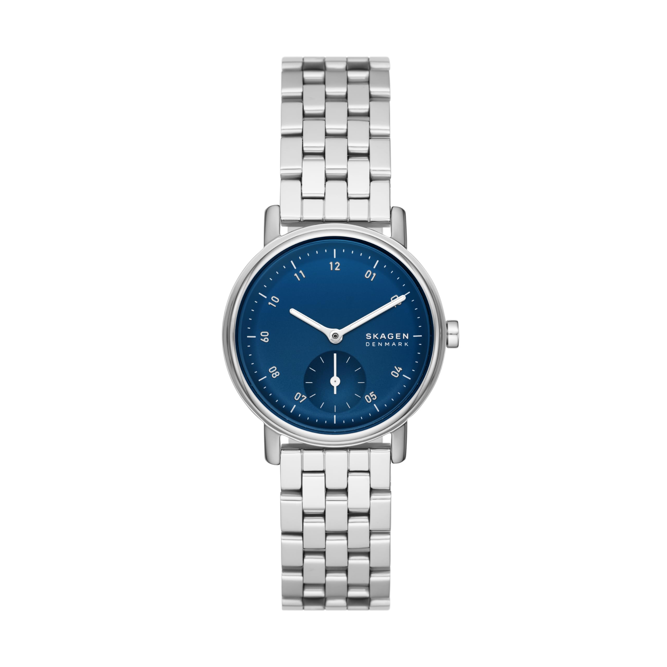 Skagen Women’s Kuppel Lille Two-Hand Sub-Second Silver Stainless Steel Bracelet Watch (Model: SKW3129)