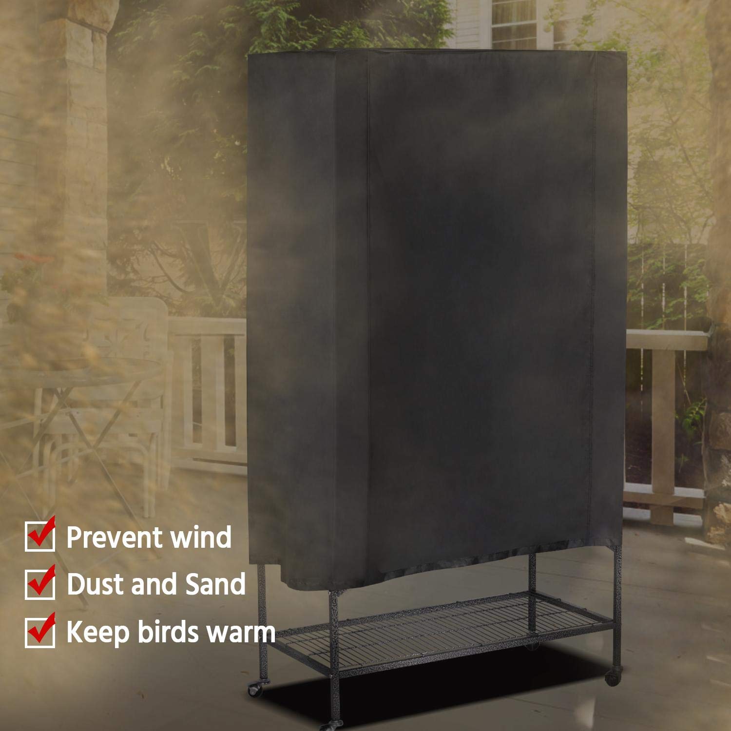 Yaheetech Large Bird Cage Cover Good Night Bird Cage Cover w/Mesh