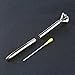 Aolvo Diamond Tip Pens Big Diamond Pen Rhinestones Crystal Metallic Ballpoint Pens Black Ink 6 Pcs Sliver