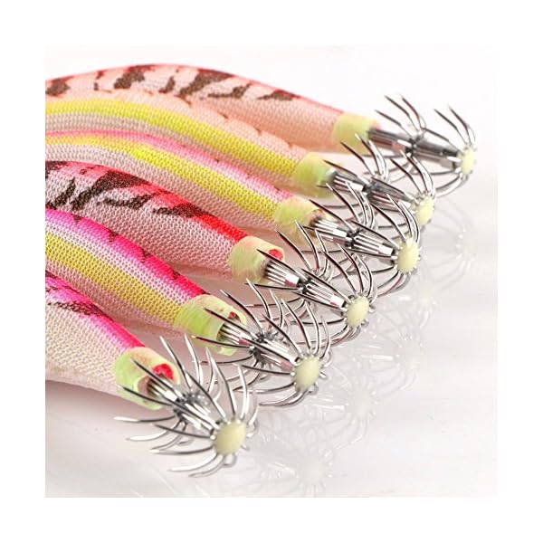 Muzata-10PCS-Glow-in-Dark-Luminous-Squid-Jigs-Octopus-Cuttlefish-Shrimp-Lures-Fishing-Lures-33Inch018OZ