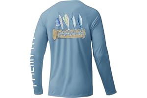 Palmyth Mens Fishing Shirts Sun Protection T-Shirts UV UPF 50+ Long Sleeve Rash Guard Tee