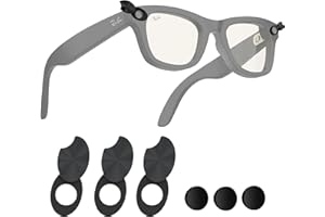 JYXEREM LED Light Privacy Cover for Ray-Ban Meta Smart Glasses – Rotating Camera Lens Shutter Compatible with Wayfarer/Skyler/Headliner(Gen 2), 6PCS Rotating LED Light Blocker Glasses Accessories