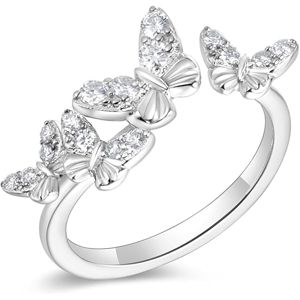 10k Gold Double Swish Outline Open Design Ring - Dainty Minimalist Ring, Handcrafted In USA (Size 9)