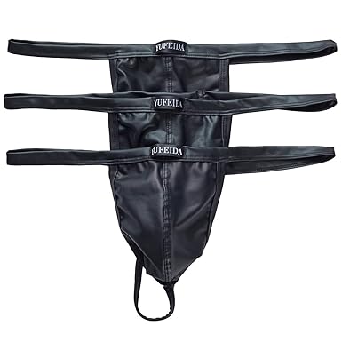 YFD Herren Boxer Slips Unterwäsche Schwarz Dessous Bikini Strings Höschen 3er Pack