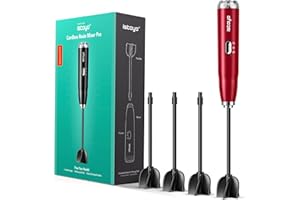 ISTOYO Premium Resin Mixer, Handheld Battery Epoxy Mixer for Saving Your Wrist, Epoxy Resin Mixer, Resin Stirrer for Resin, Silicone Mixing, DIY Crafts, Resin Molds (Red, Included 4 pcs Paddles)