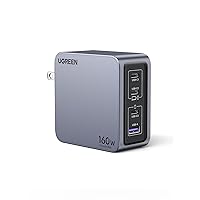 UGREEN Nexode Pro 160W USB C Charger, 4-Port PD3.1 140W GaN Charger Block Compact PPS Fast Charger for MacBook Pro 16'' M4, P