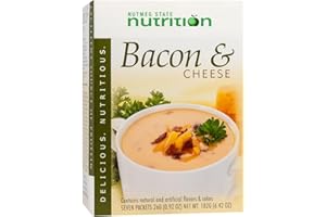 Nutmeg State Nutrition – High Protein Instant Soup Mix, Low Calorie, Low Fat, Low Carb, Ideal Protein Compatible, 7 Servings Per Box (Bacon Cheese)