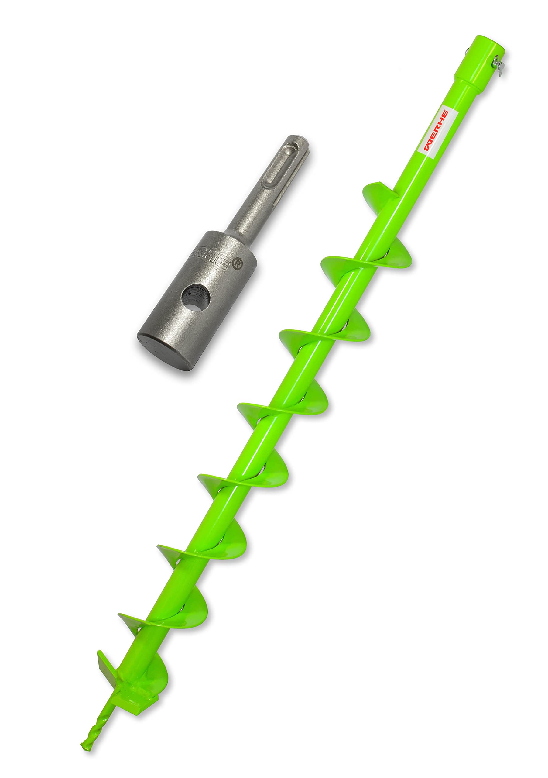 WERHE Earth drill 80 mm with SDS Plus recording precise drill bit pile drill drills