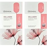 Mediheal Official Best Korean Sheet Mask - Collagen Essential Face Mask Lifting and Firming For All Skin Types Value Sets (20 Count)