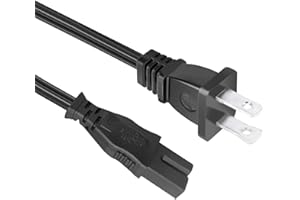 TROSPOW 8.2ft 2 Prong Power Cord for Singer Quantum Stylist 9960 9940 7256 7258 Sewing Machine AC Power Cord Cable Replacement