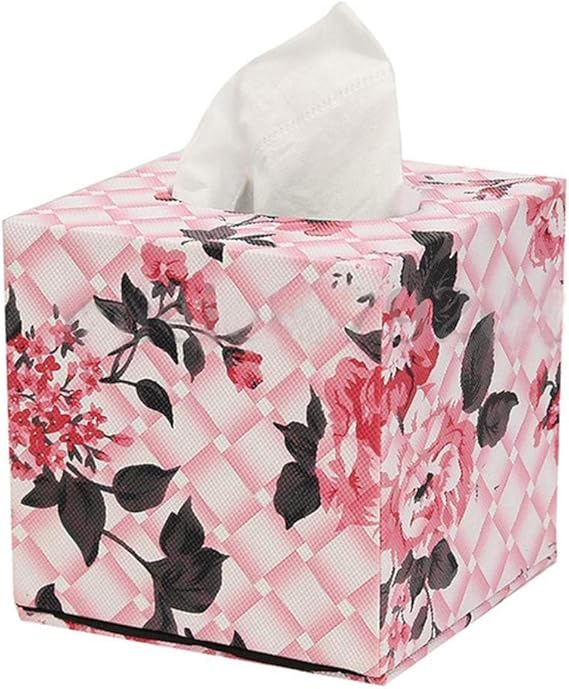LLxxx Tissue BoxSquare leather household tissue box,Pink Amazon.co.uk