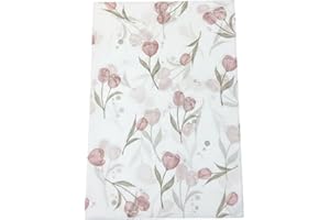 Floral Tissue Paper, Tulip Flowers Pattern 10 Sheets, Elegant Gift Wrapping Tissue Paper for Gift Bags Packaging, Mother's Da
