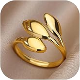 Someki Cross Ring Gold Statement Boho Adjustable Stainless Steel Rings Summer Accessories for Party Beach Jewelry Anniversary Birthday Gifts for Women