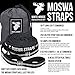 Moswa Hammock Straps - 20 Feet Combined - 28 Loops, Lightweight No Stretch Polyester - 1500 LBS Strength - Extra Strong - Safest Suspension System - Fast & Easy Setup - ENO, Python, NHO Compatible