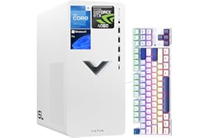 HP Victus Pro 15L RTX 4060 Tower Gaming Desktop, Intel i5-14400F (Beats Intel i7-13650HX), NVIDIA GeForce RTX 4060, 32GB RAM, 1TB SSD, Wi-Fi 6, Win11 Pro, Machenike Mechanical Gaming Keyboard Bundle