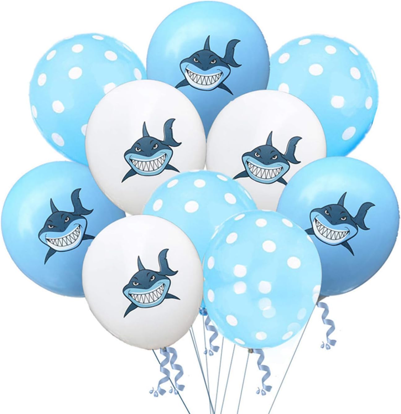 Shanjuew convenient Toy Birthday Balloon Angry Shark Latex Balloon Ocean Theme Baby(None 2)