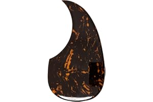 YUEMIYA Vintage Red Tortoise Acoustic Guitar Pickguard for Martin D45, 2MM Self-Adhesive Scratch Plate, Teardrop Shape, Universal Fit for 40-41 Inch Guitars Folk Guitar Replacement Parts