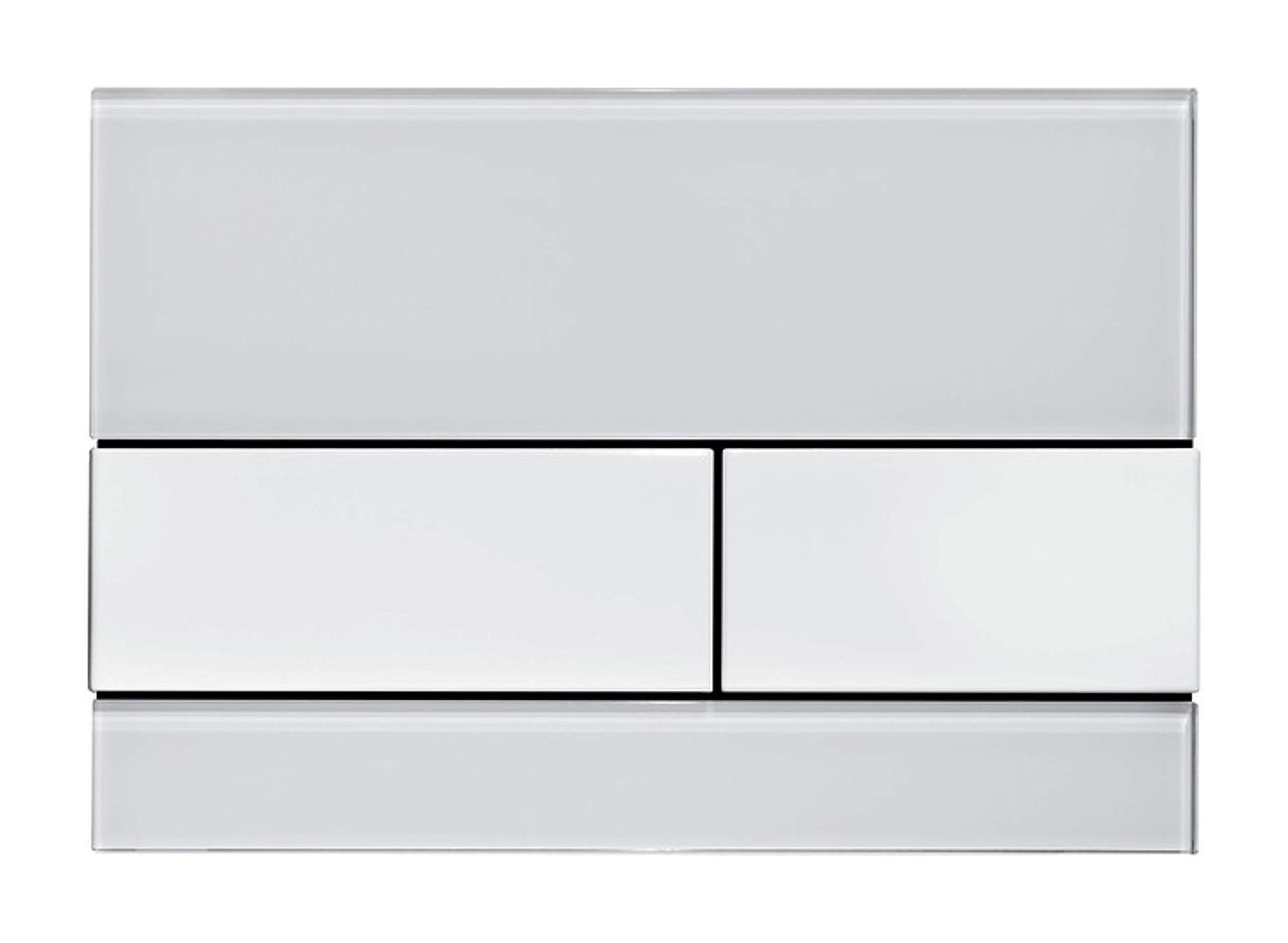 TECE K12955 Square Flush Plate - White/Stainless Steel