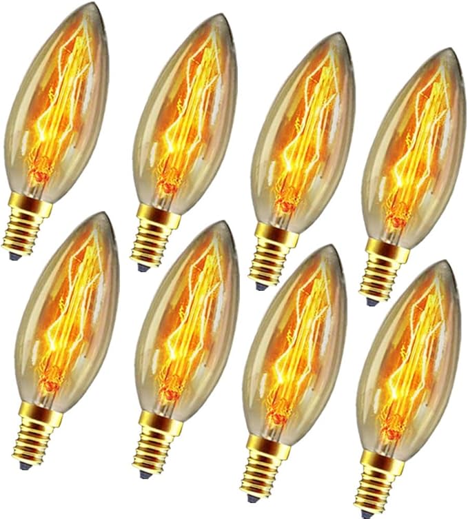lingruiyi Vintage Incandescent Chandelier Light Bulbs 60W 110130V, 320