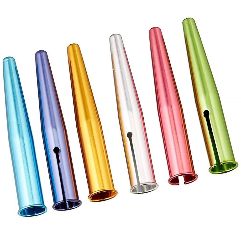 KUTSUWA HiLine Pencil Cap, Pack of 6, Assorted Metallic Color (RB016)