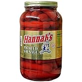 Hannah's Hot Pickled Sausage 39 ct. Gallon Jar