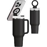 Litaget for Stanley Cup Phone Holder with Magnetic Phone Holder for Quencher H2.0 FlowState Tumbler Foldable Stand Water Bottle for Stanley Cup Accessories Hands Free for All Phones Cases