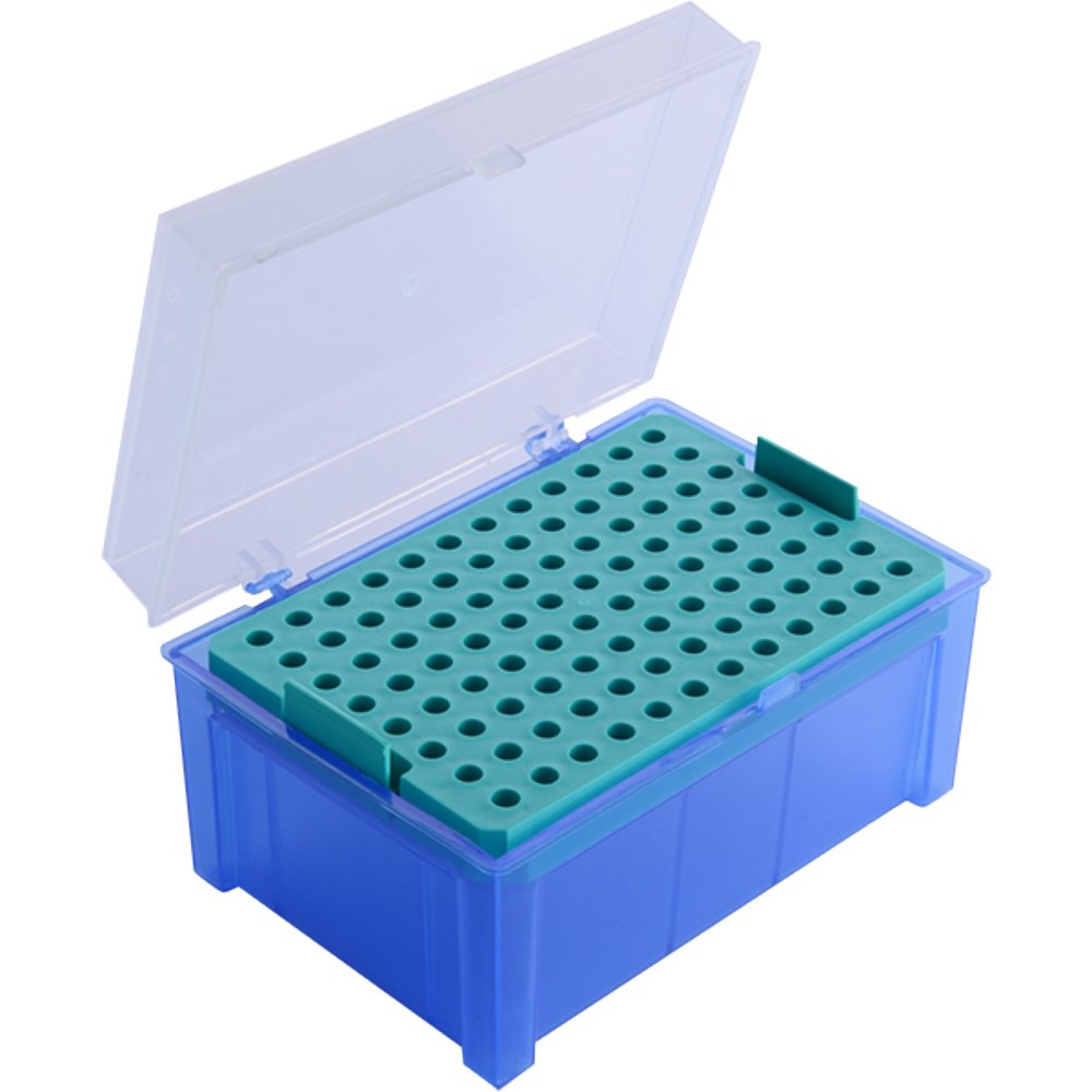 Neolab 4 0074 Empty Box for Pipette Tips, 96, Polypropylene and 0.2 10 µl Blue