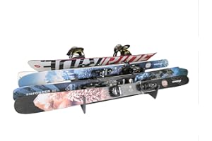 TRAPSKI Lowpro Series Ski and Snowboard Rack Inserts for Rooftop Cargo Box Marine Grade HDPE Plastic | Premium Strap Included | 3 Year Warranty | Made in The USA (LOWPRO5-XL)