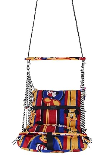 Sajani Cotton Swing for Kids Babys Children Folding and Washable 1 to 3 Years with Safety Belt - Home,Jhula for Babies (0 to 3 Years)