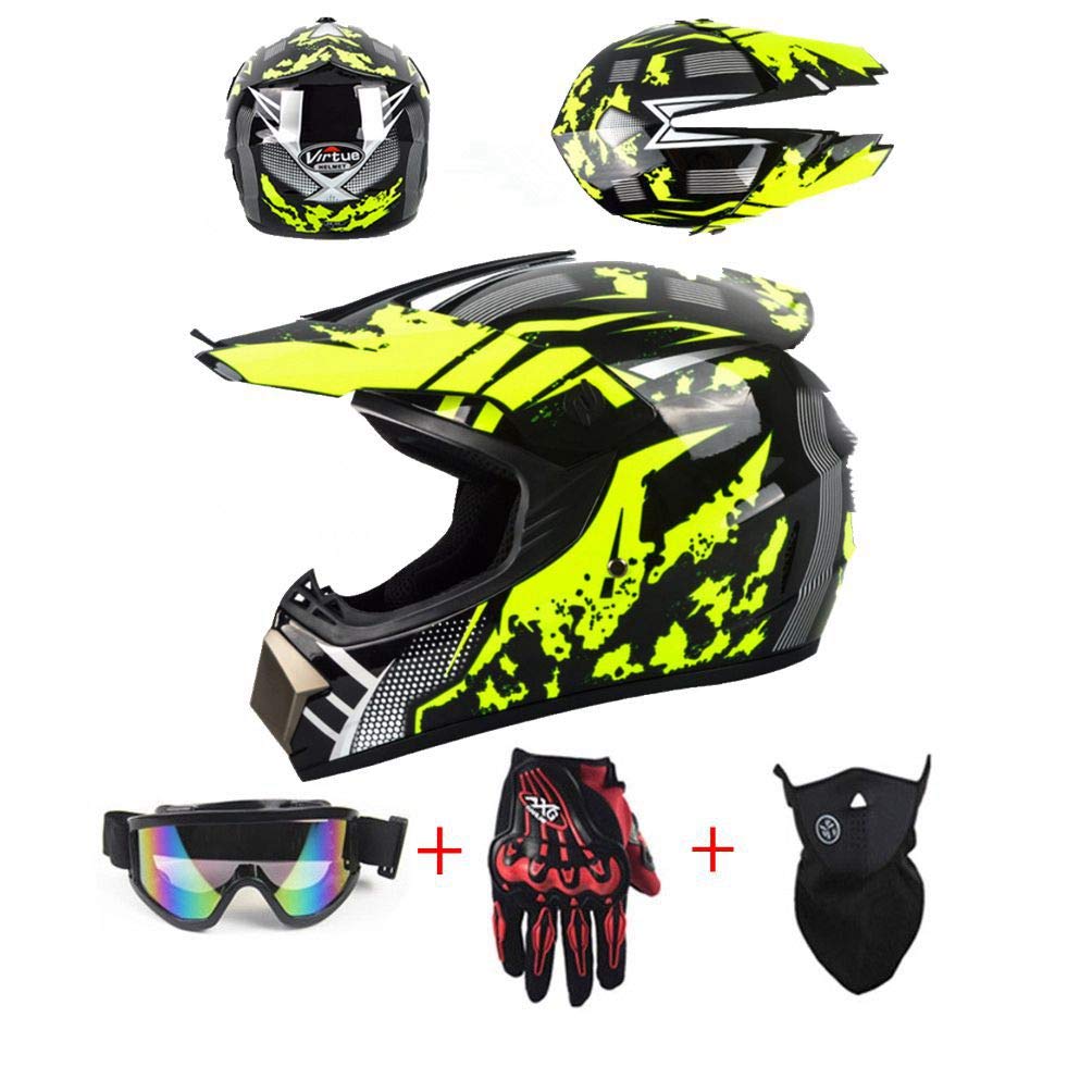 Gafas Motocross Kit Completo Casco Motocross Con Gafas, Máscara
