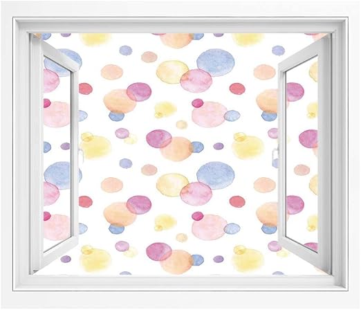 Amazon パステル 壁紙風景画 壁飾り絵 100x70 Cm 水彩テクスチャ液体塗料ドロップドットアクアレルアートスタイルロマンチックなカラフルな装飾 風景 景色 おしゃれ ウォールステッカー 多用途なシール Diyシール 多色 ウォールステッカー オンライン通販