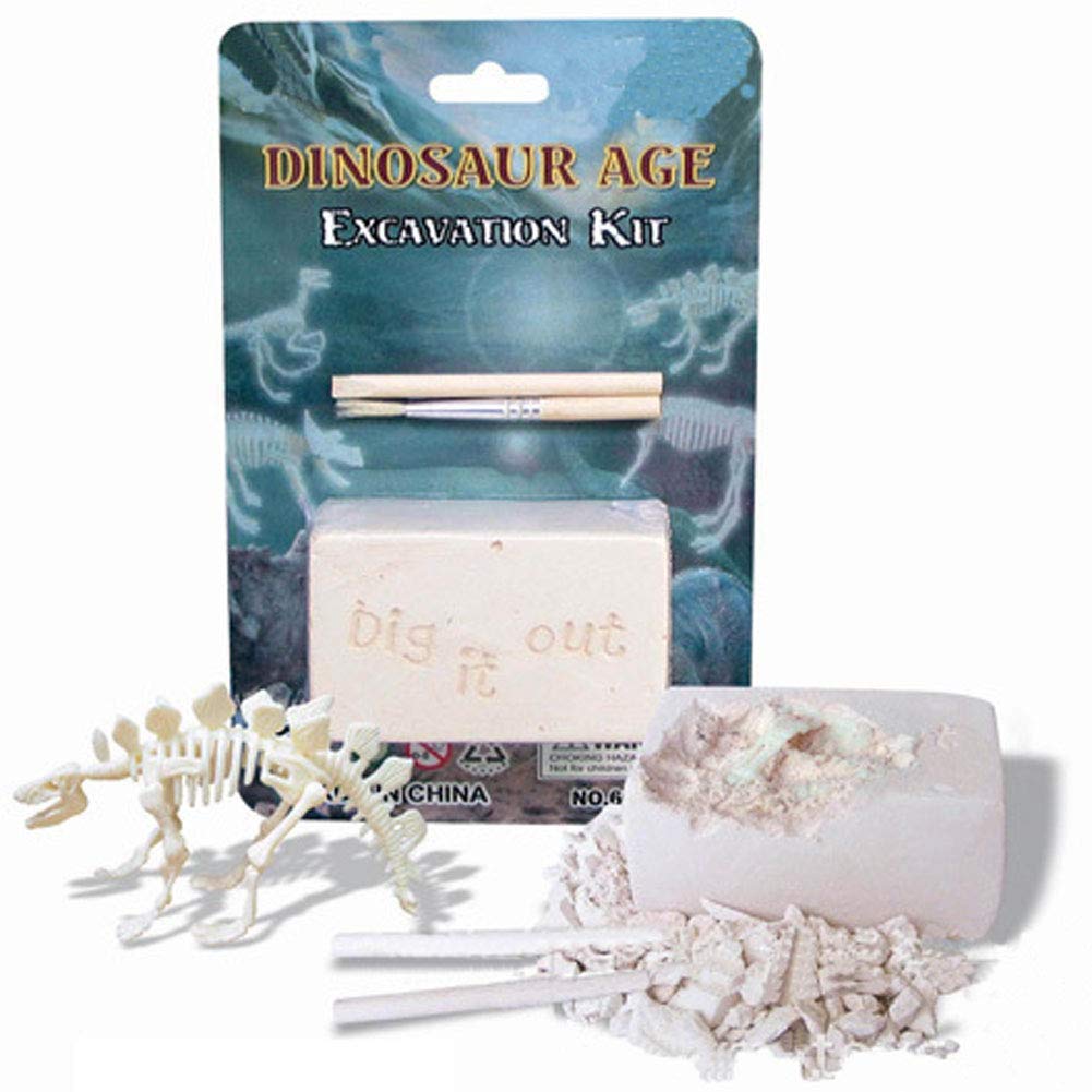 MCpinky Dinosaur Fossil Toys, Dinosaur Skeleton Bones Toy Excavation Science Kit Archaeology Paleontology Study with Tools Dinosaur Luminous Toys