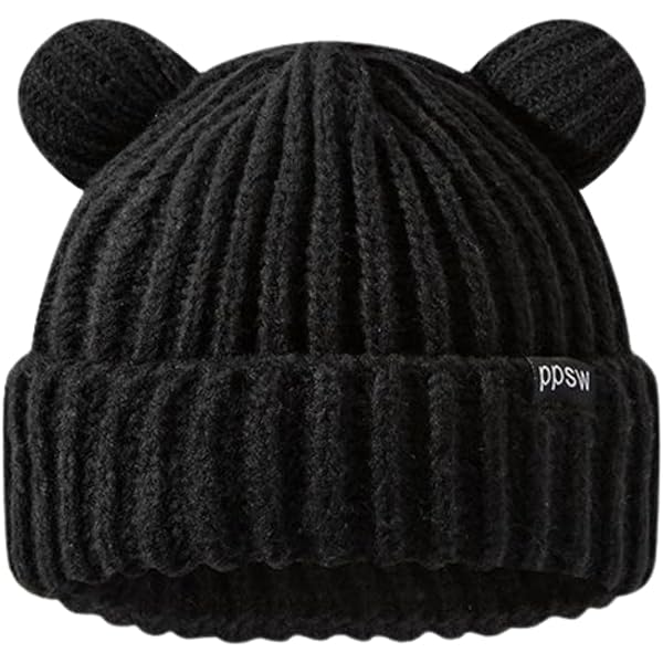 Kafeimali Winter Knit Wool Warm Hat - Thick Soft Stretch Slouchy Beanie Skully Cap For Men & Women (Black)