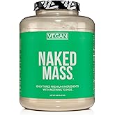NAKED Vegan Mass - Natural Vegan Weight Gainer Protein Powder - 1,230 Calories, Non-GMO, Soy & Gluten Free, No Artificial Ingredients - 8LB Bulk - 11 Servings