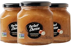 Perfect Choice Caramelized Onion - Delicious Spread on Burgers, Meats, Cheeses & More - Ready-to-eat - 11.3 oz (Pack of 3)