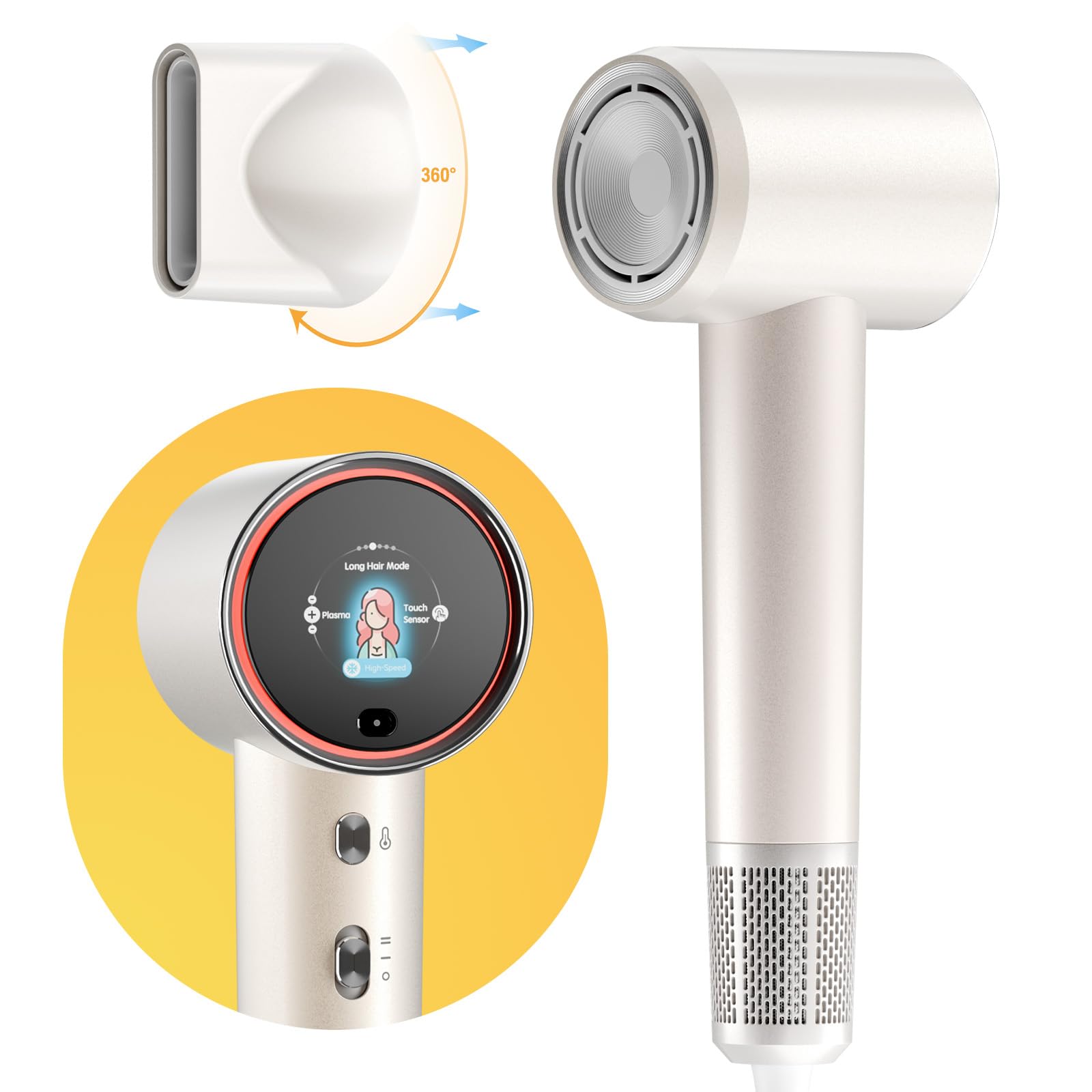 Photo 1 of FELIDOMUS High-Speed Ionic Hair Dryer, 3.6 Billion Plasma Care, 5 Modes, Thermo-Control, Fast Drying, Blow Dryer for Home Travel