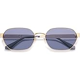 SOJOS Trendy Polarized Hexagon Sunglasses for Women Men, UV400 Retro Rectangle Shades SJ1238