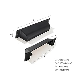 ZAUYX 2 Pack 2-1/2 Inch Center to Center Matte