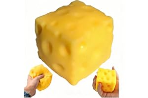 Jumbo Cheese Squishy Big Giant,Giant Cheese Squishy,Squeeze Cheese,Cube Block Slow Rising Squeeze Toy Squeezable,Stress Relie