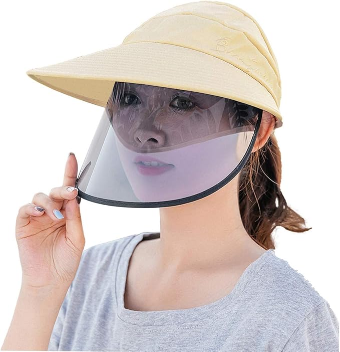 Amazon Feoya サンハット サンキャップ サンバイザー レディース 保護帽子 Uvカット 日焼け止めハット 自転車 晴雨兼用 視界良好 男女兼用 可動式 耐高温 息苦しくない バイザー 通販