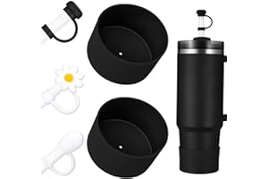DUNLAGUE Boot and Straw Cover Set - 2pcs Silicone Boot, 3pcs Straw Cap, Bottom Protector for Stanley Cup H2.0 30oz & 40oz, Exact Color Match with Stanley, Accessories
