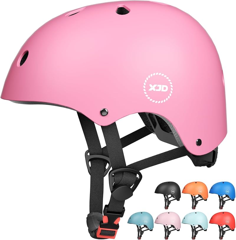 XJD Kids Helmet Toddler Adjustable Bicycle Skateboard Helmet Pink Small