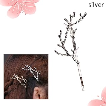 1pc Vintage Gold Silver Tree Hair Clips Alloy Branch Metal