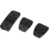 PARSLUCK 3 Pcs Manual Transmission Foot Pedal Pads Foot Accelerator Pedal Covers for Subaru Forester 2006-2018 Stainless Steel Black