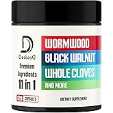 DEDICAD Wormwood Supplement - 120 Capsules Extracted from Black Walnut, Cloves, Turmeric, Apple, Berberine HCl & More - 11 Ingredients Combined for Immune System - 2-Month Supply