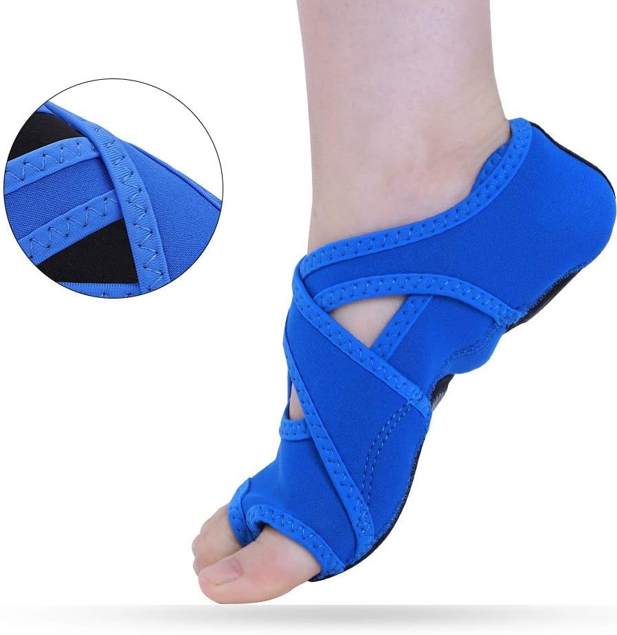 Yoga Socks For Women Non Slip, Yoga Wrap Shoes Yoga Pilates Socks Yoga Anti-Slip Socks With Toes Soft Wrap Barre Dance…