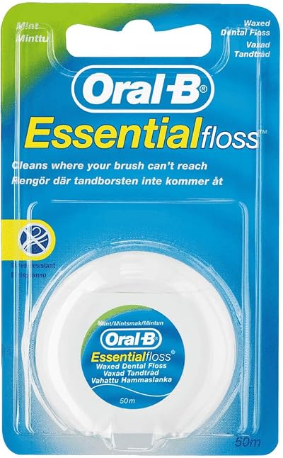 Universal Brands Essential Waxed Mint Dental Floss 50m Pack of 6