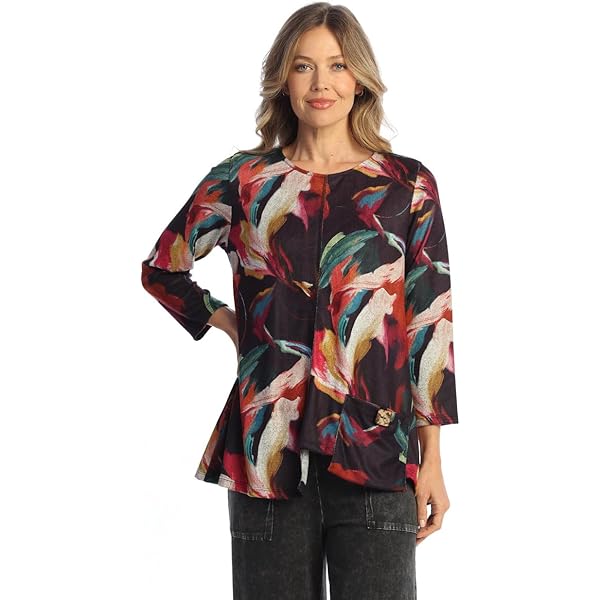 Jess & Jane Layered Tunic Top - M66 at Amazon Women's Clothing store